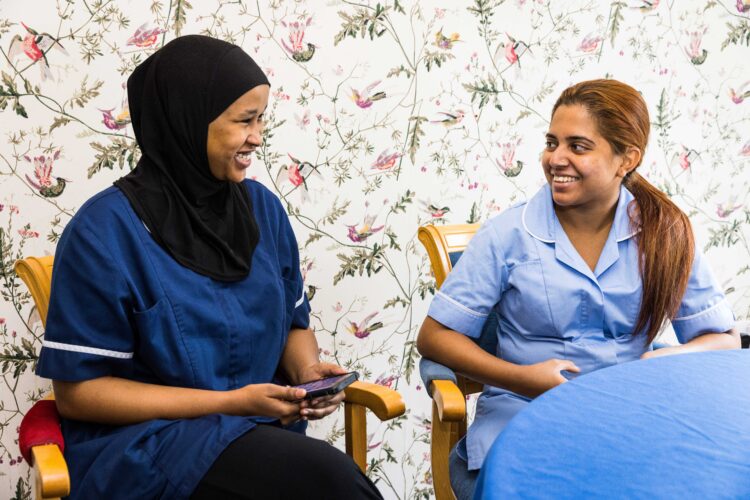 Carers talking