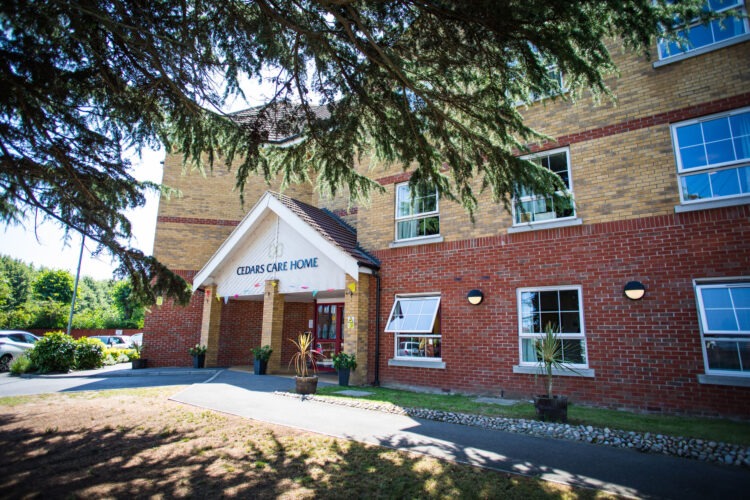 front of cedars care home