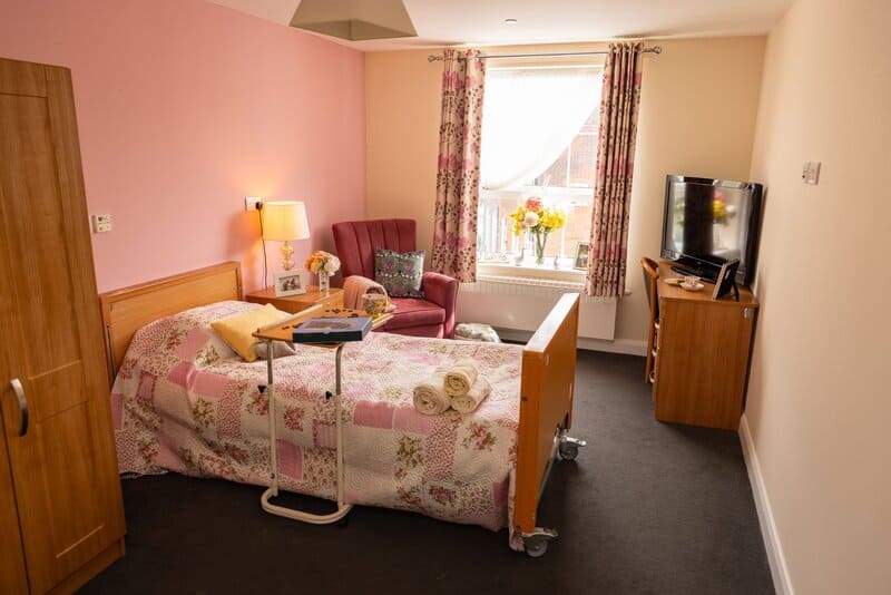 Cedars Care Home bedroom