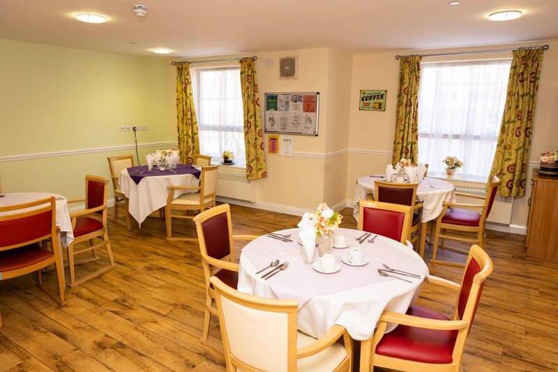 Cedars Care Home dining room