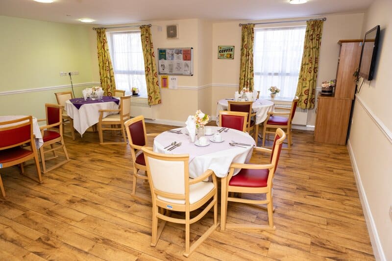 Cedars Care Home dining room