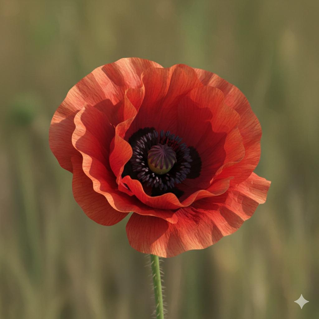 a close up image of a poppy